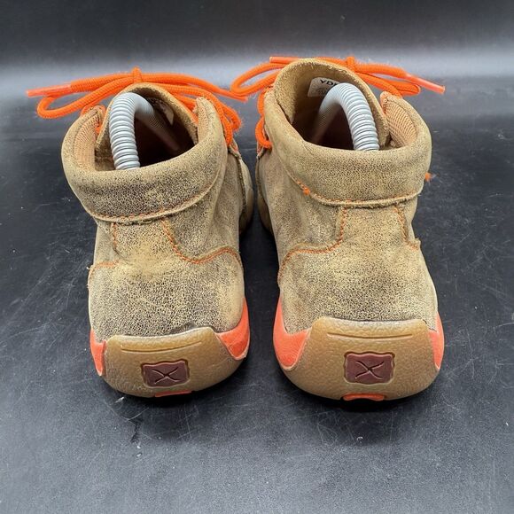 Twisted X Chukka Boots Youth Kids Size 12 M Brown Leather Orange Lace Up YDM0006 - Picture 4 of 7